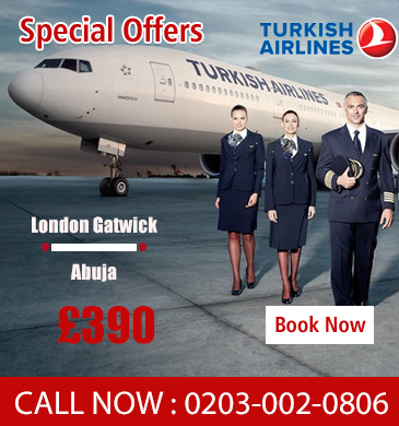 london gatwick to Abuja with Turkish