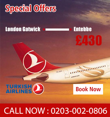 london gatwick to Entebbe with Turkish