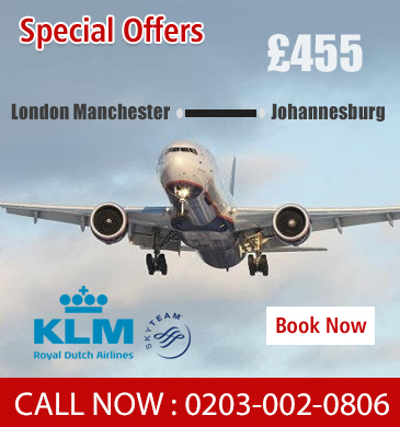 london manchester to johannesburg with KLM